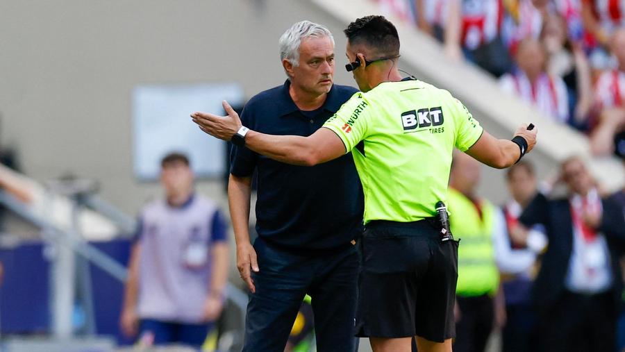 Mourinho questions refereeing after Real Madrid lose Madrid derby to Atletico