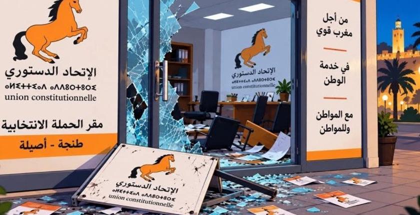 التحقيق في تخريب مقر حملة الاتحاد الدستوري بطنجة