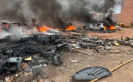 حريق مهول يلتهم معملا بالمنطقة الصناعية بالدشيرة الجهادية