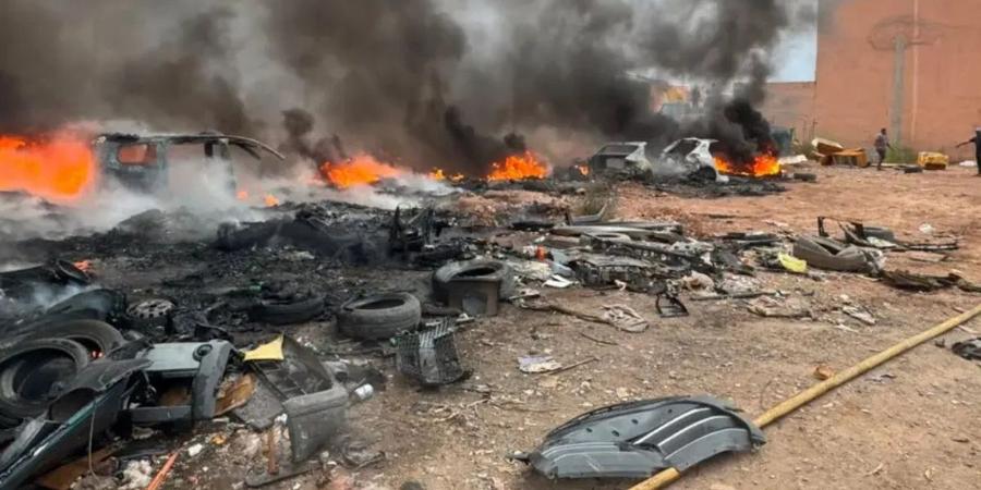 حريق مهول يلتهم معملا بالمنطقة الصناعية بالدشيرة الجهادية