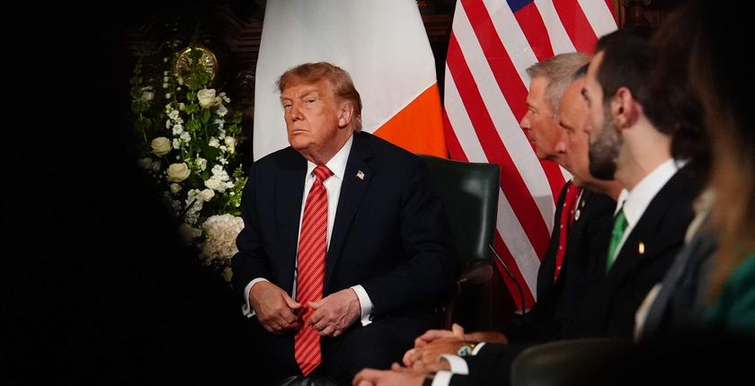 Trump discusses a united Ireland during his visit to Dublin