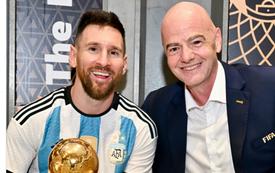 FIFA president Gianni Infantino pays tribute to Lionel Messi after international retirement