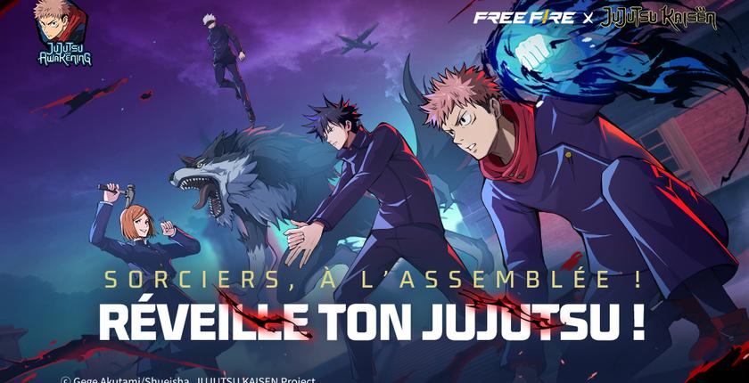 Free Fire s’allie à Jujutsu Kaisen dans l’événement « Jujutsu Awakening » lancé par Garena