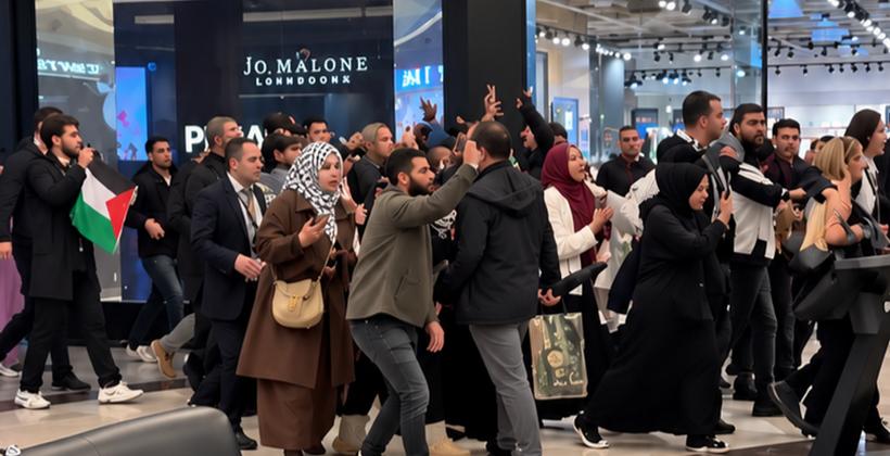 İsrailli-Türk Etkileyici, İstanbul Alışveriş Merkezinde Filistin Yanlısı Göstericiler Tarafından Hedef Alındı