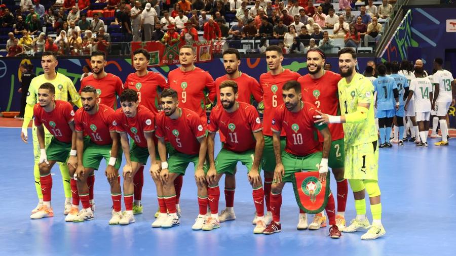أسود الفوتسال يواجهون مصر في نصف نهائي الكان