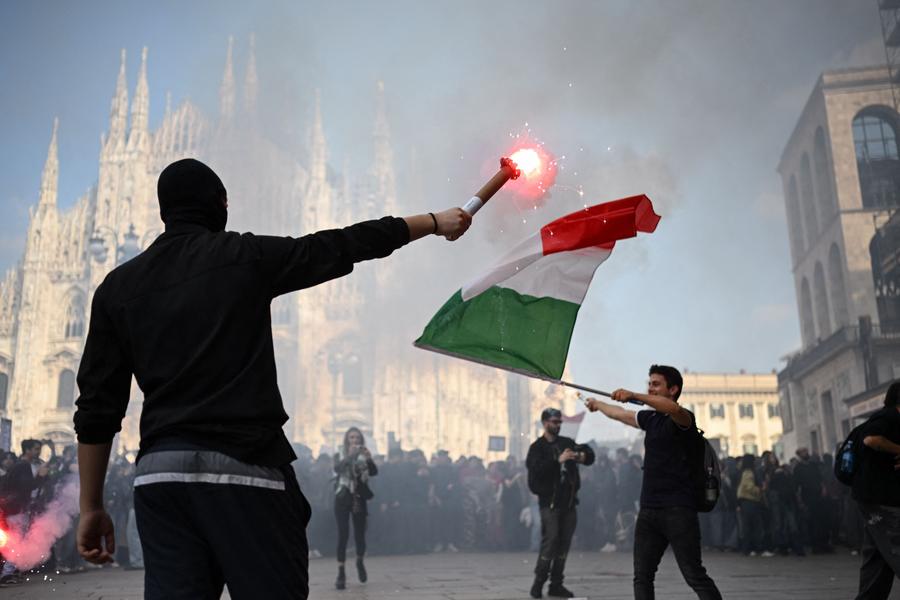 Italia planea desplegar 500 soldados en Milán tras protestas violentas y saqueos
