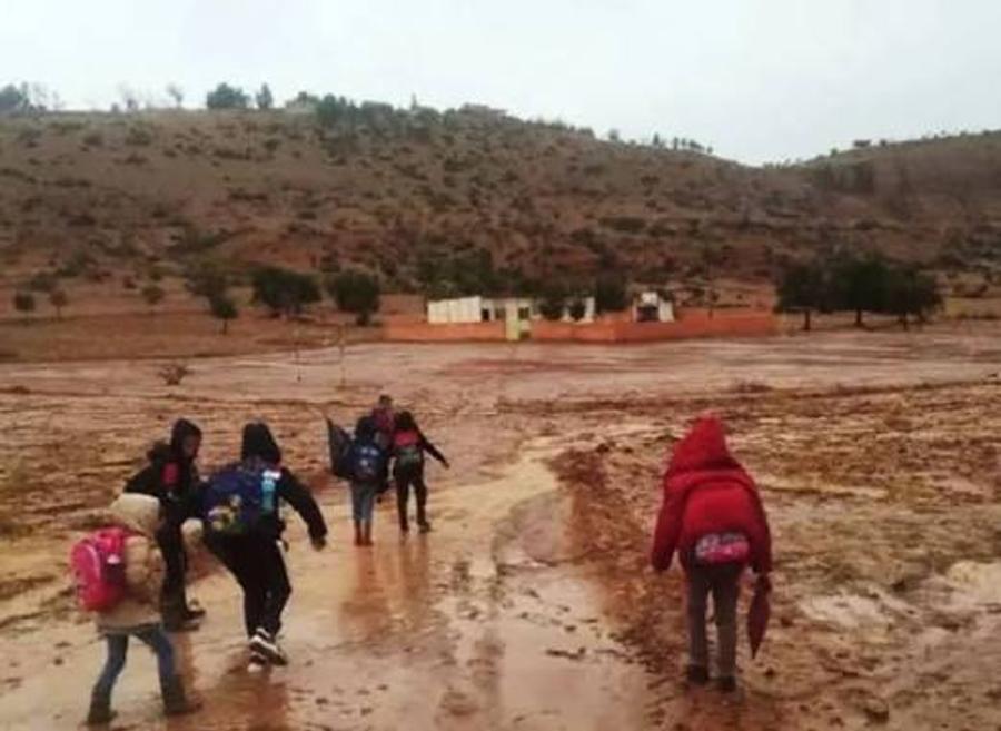 الأحوال الجوية تعلق الدراسة في عدد من المؤسسات بإقليم بورزازات