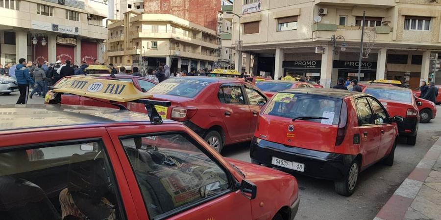 Casablanca taxi drivers protest fuel costs and ride-hailing competition