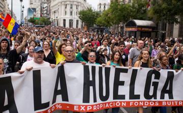 Madrid'da konut protestosunda çatışmalar patlak verdi, polis güvenliği artırdı