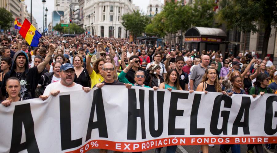 Madrid'da konut protestosunda çatışmalar patlak verdi, polis güvenliği artırdı