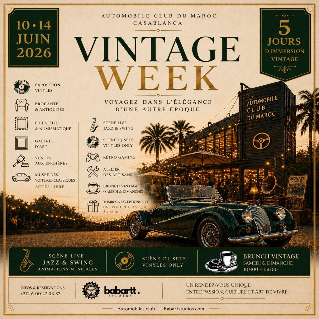Vintage Week Casablanca : Un voyage dans l'élégance d'une autre époque