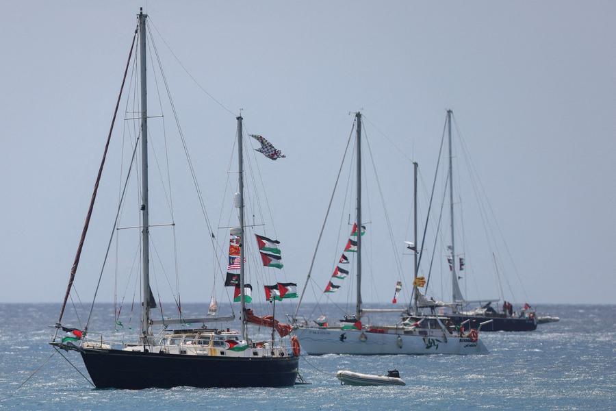 Gaza flotilla activists detained after interception in international waters