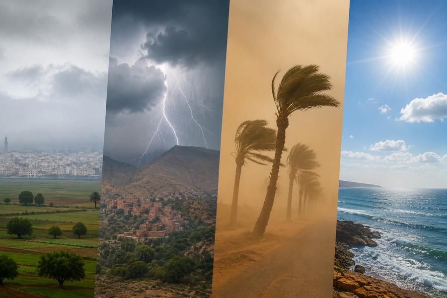 Météo Maroc : chaleur en hausse et orages attendus ce lundi