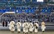 Pilgrims Stone Satan near Mecca on the first day of Eid Al-Adha