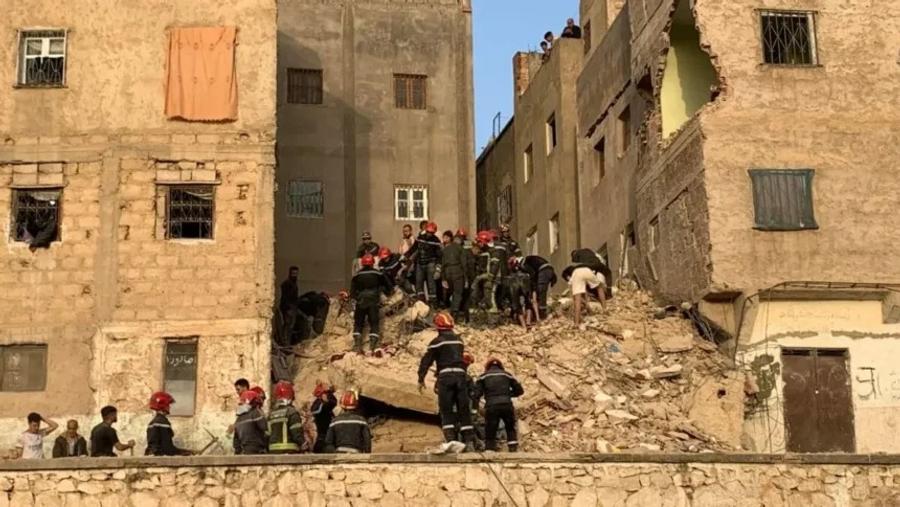 فاجعة فاس.. كلاب مدربة تبحث عن مفقودين تحت الأنقاض