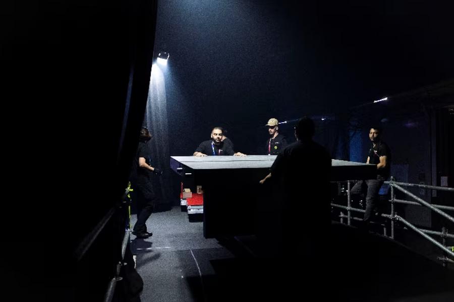 The “Ninjas” who swap out Eurovision Song Contest sets in 48 seconds