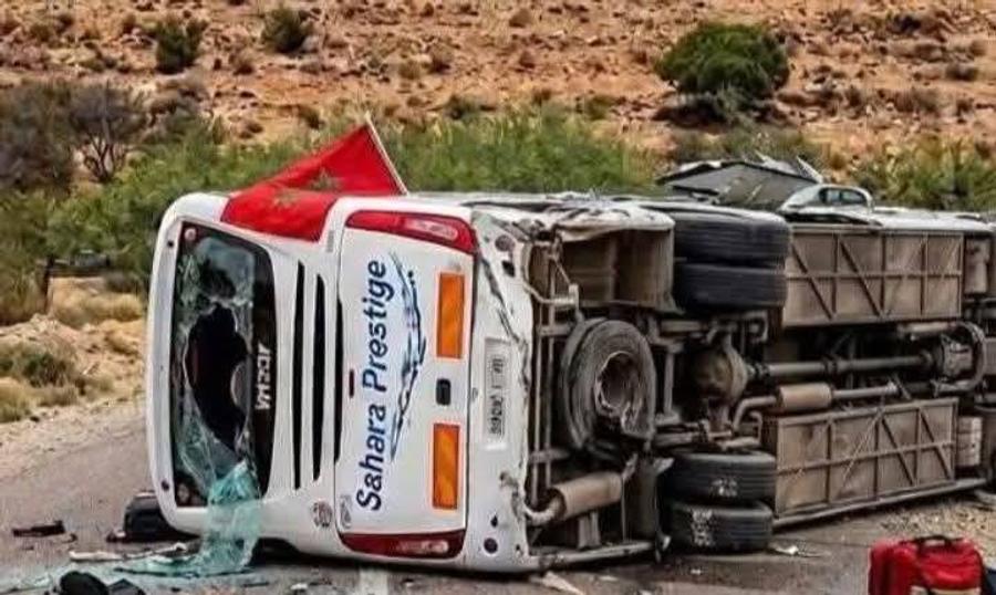 انقلاب حافلة للمسافرين يخلف إصابات بتزنيت