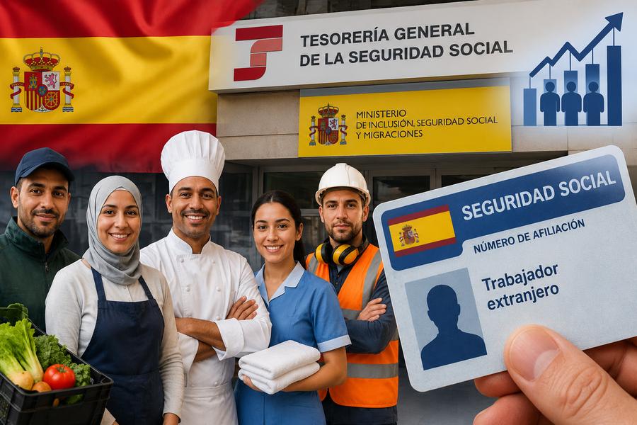 Le Maroc demeure la première nationalité étrangère affiliée à la Sécurité sociale en Espagne