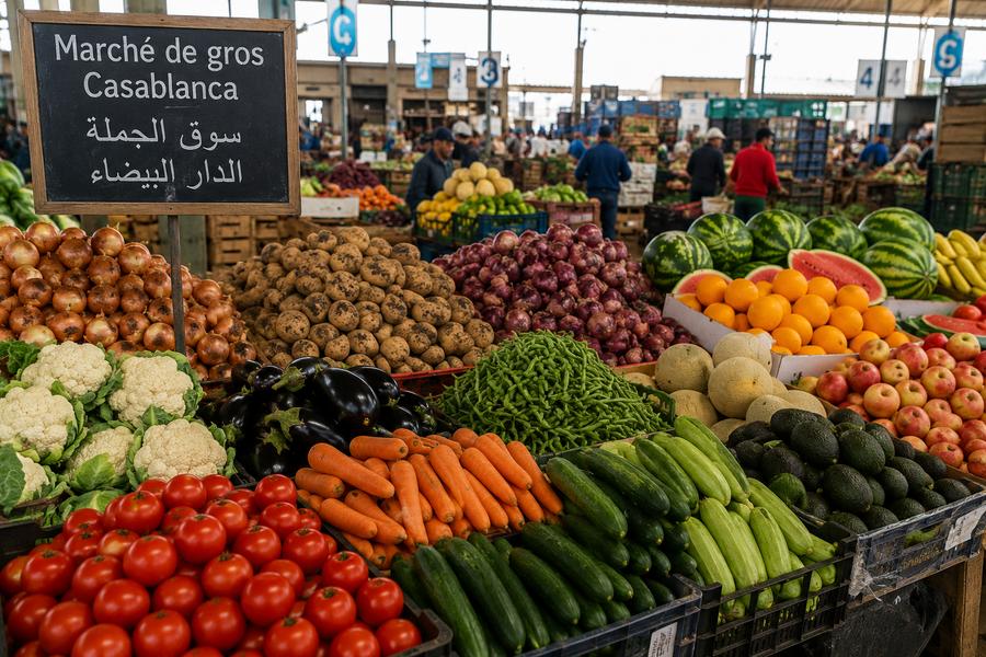 Casablanca : les prix des fruits et légumes évoluent en ordre dispersé au marché de gros