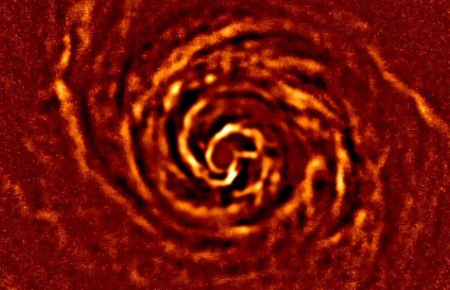 Astronomers directly observe protoplanetary disk rotation for first time