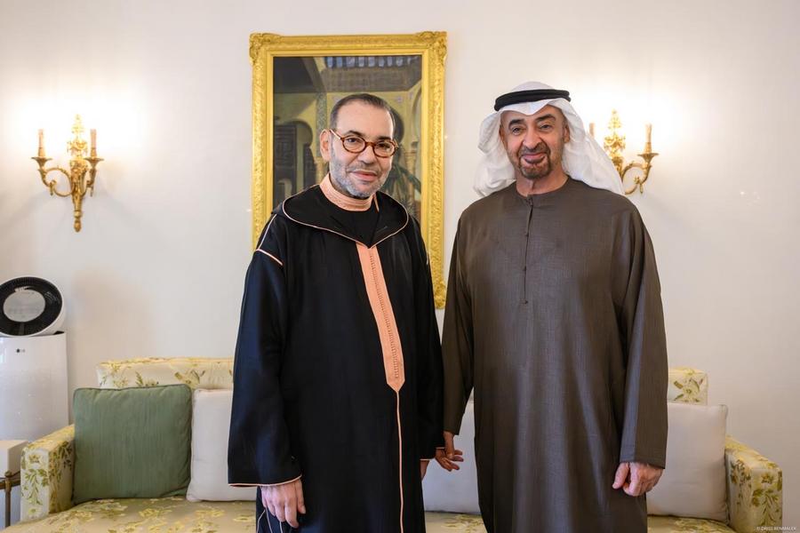 SM le Roi Mohammed VI reçu par Son Altesse Cheikh Mohammed Ben Zayed Al Nahyane à Rabat