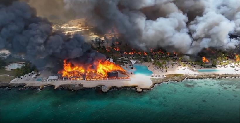 Una persona muerta y 1,700 evacuados tras un gran incendio en un hotel de la República Dominicana