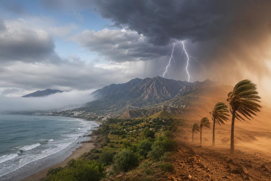 Prévisions météo au Maroc : chaleur, vents forts et orages attendus ce mardi
