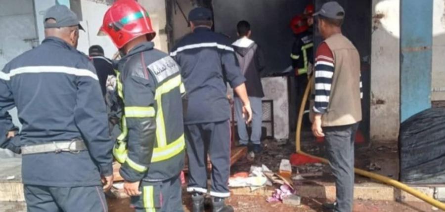 حريق مهول يلتهم سوق “القريعة” بالبيضاء