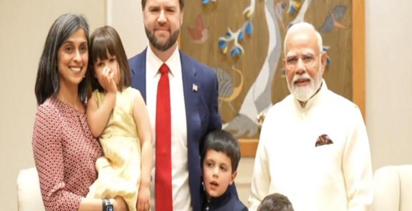 प्रधानमंत्री ने अमेरिकी उपराष्ट्रपति और उनके परिवार की मेजबानी की, बच्चों के साथ जीवंत क्षण साझा किए