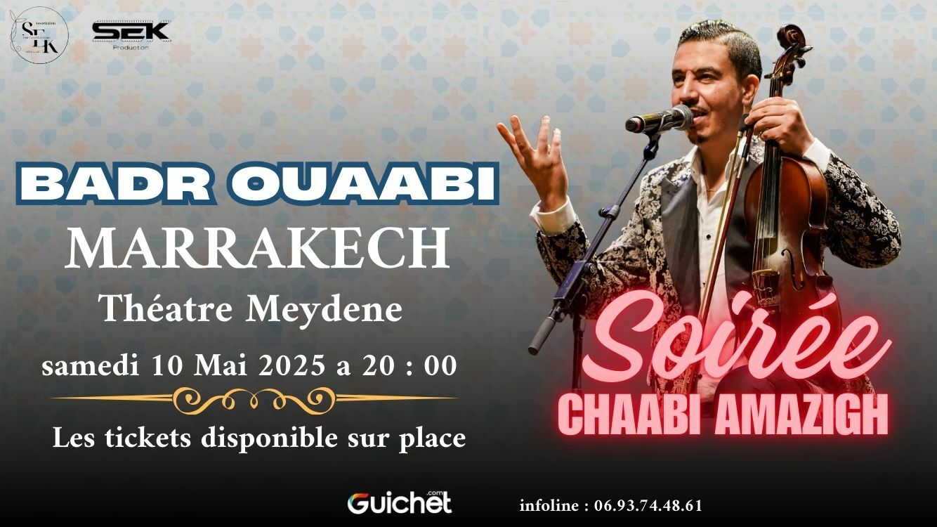 Soirée Chaâbi Amazigh avec Badr Ouaabi à Marrakech