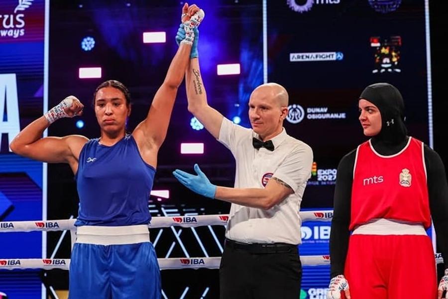 Hasna Larti brille aux mondiaux de boxe féminine et remporte la médaille de bronze
