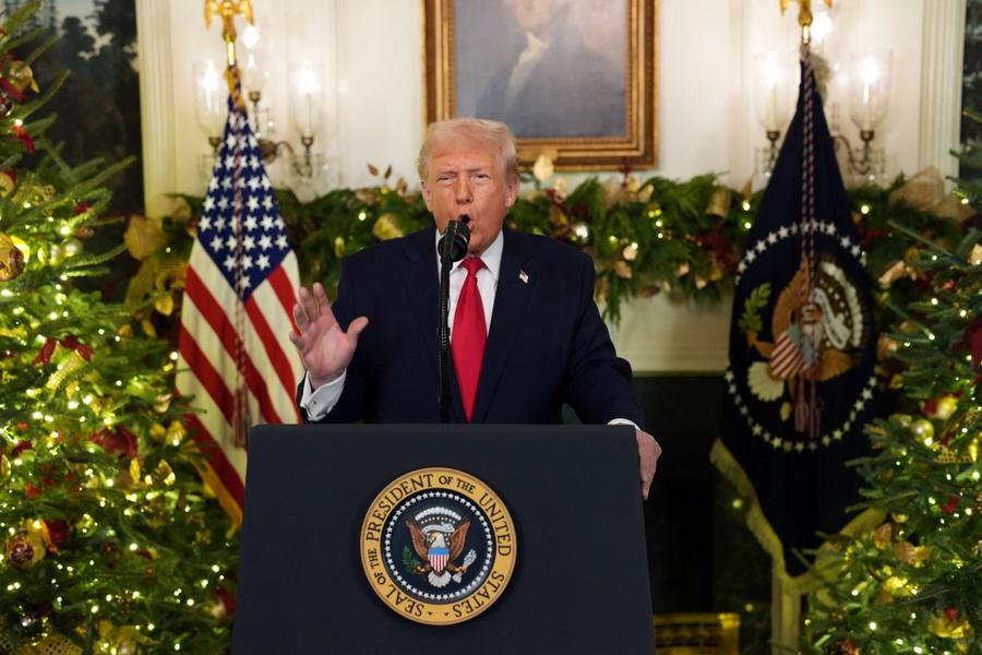 Discours de fin d’année : Trump promet la prospérité et cible Biden et l’immigration