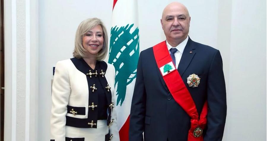 Lebanese president and first lady celebrate Christmas with presidential palace employees’ children