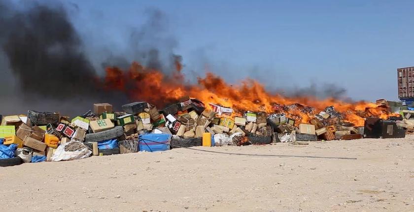 ورزازات.. إتلاف كمية كبيرة من المخدرات والمواد المهربة