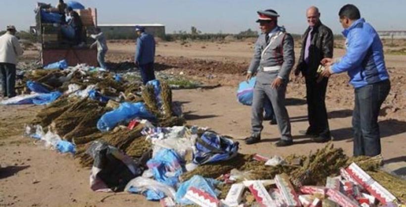 آسفي...إتلاف 4،6 طن من مخدر الشيرا والمنتجات الممنوعة