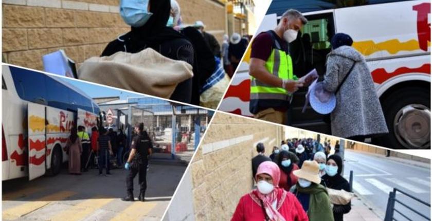 ترحيل أول دفعة من 300 مغربي كانوا عالقين في سبتة بسبب "كورونا"