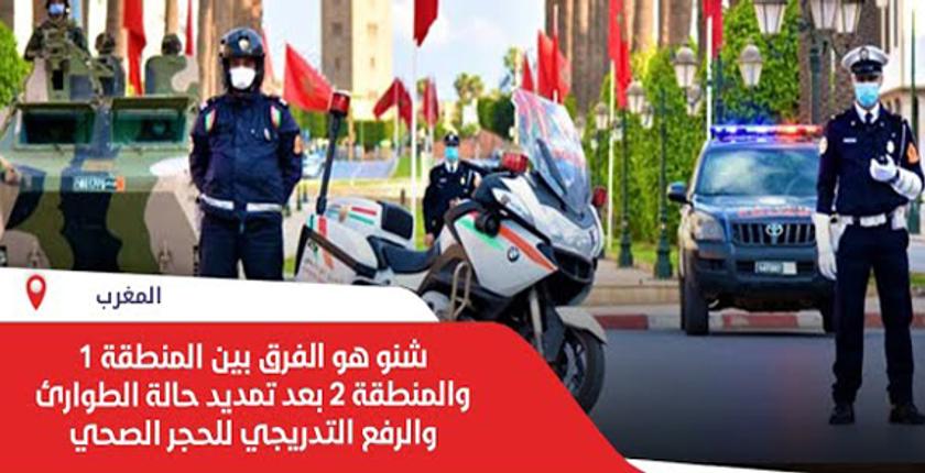 تقرير رسمي يوضح الفارق بين المنطقتين 1 و2 في تخفيف الحجر الصحي
