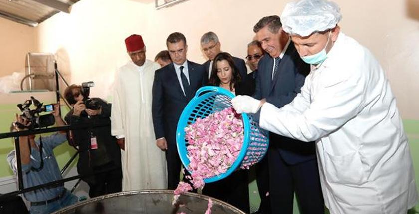 أخنوش يفتتح دار الورد العطري بقلعة مكونة