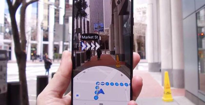 غوغل تختبر تقنية الواقع المعزز بخدمة "Google Map"