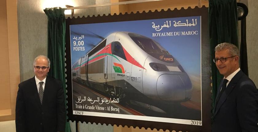 إصدار طابع بريدي جديد خاص بالقطار الفائق السرعة "البراق"