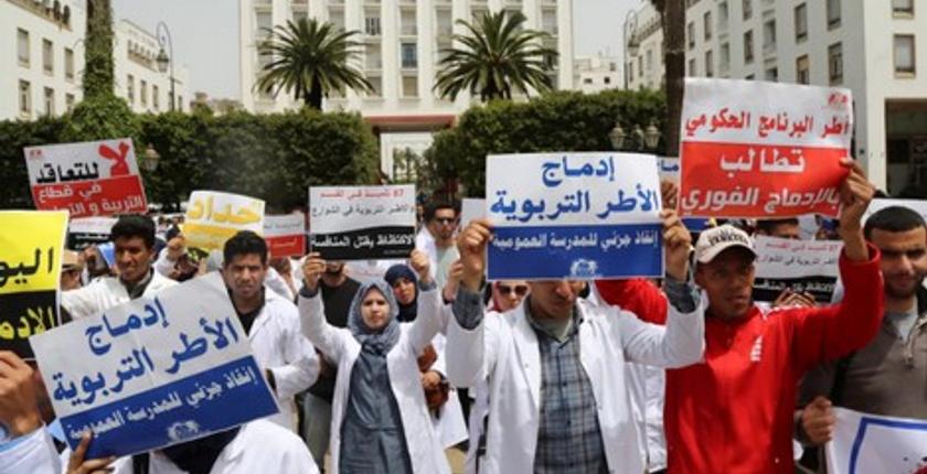 حكومة العثماني تعد بحل مشكل الأساتذة المتعاقدين