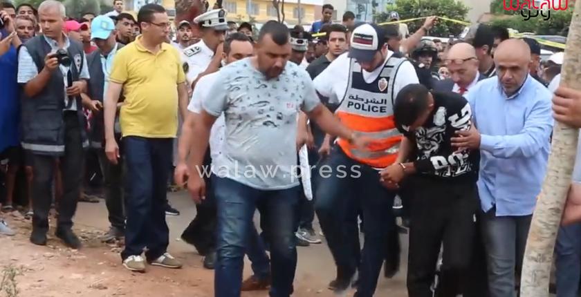 إعادة تمثيل جريمة الإعتداء على شاب  بطريقة بشعة بالبيضاء