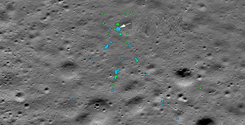 شركة "NASA" ترصد مكان تحطم مركبة الإنزال الهندية على سطح القمر 