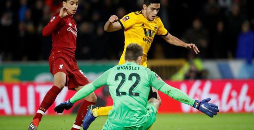 ليفربول يودع كأس الاتحاد بالخسارة من ولفرهامبتون