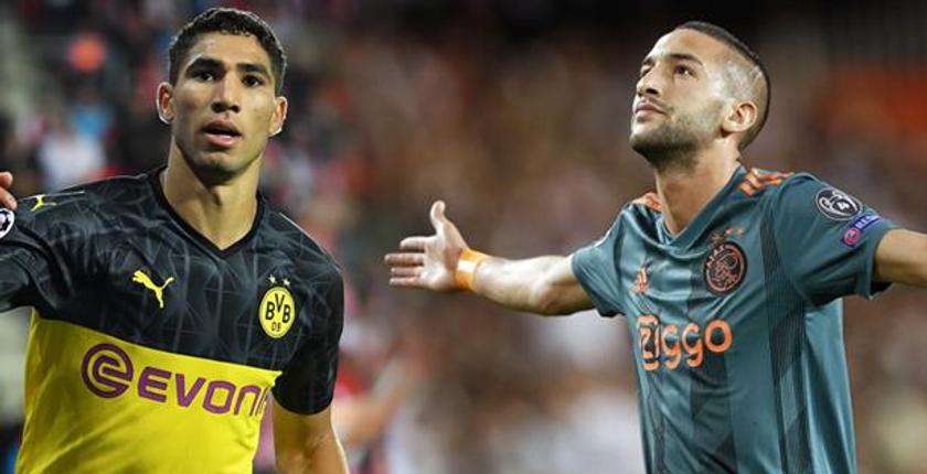 حكيمي وزياش ينافسان على جائزتي الأفضل في ثاني جولات دوري أبطال أوروبا