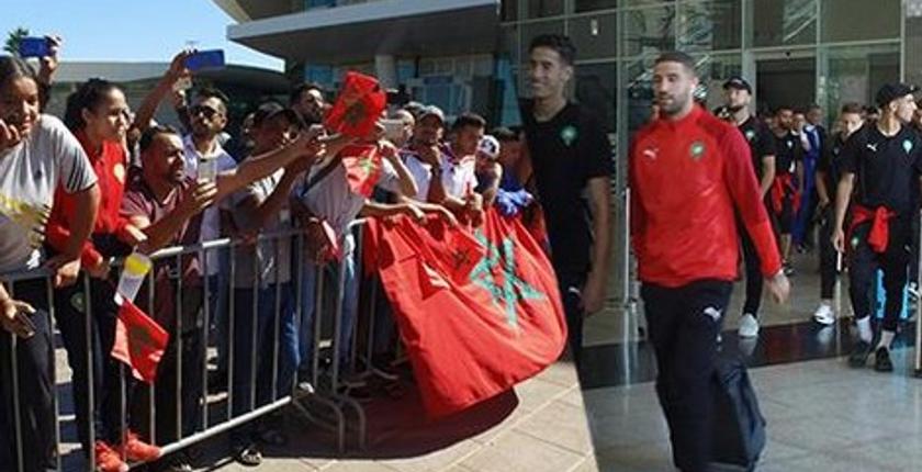 الجمهور الوجدي يخصص استقبالا حماسيا لأسود الأطلس 