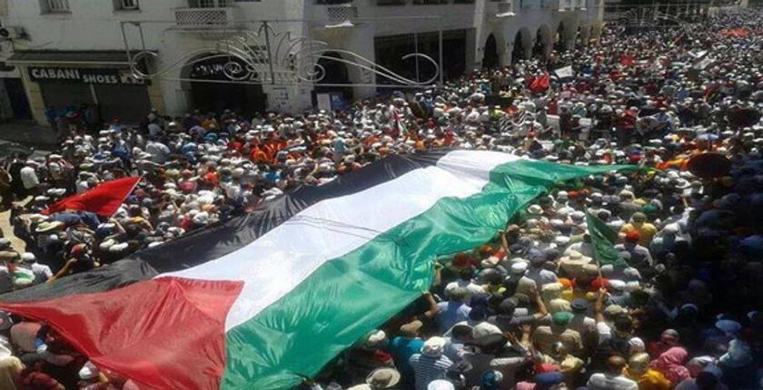 أمواج بشرية بالرباط نصرة للقدس