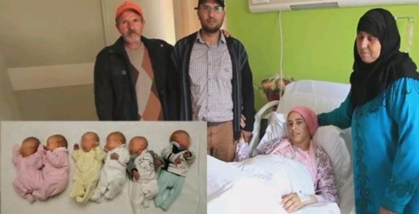 في حملها الأول.. سيدة تنجب ستة توائم بمراكش + صور وفيديو 