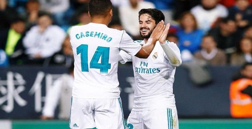 ريال مدريد يهزم ملقا ويستعيد المركز الثالث بالليغا
