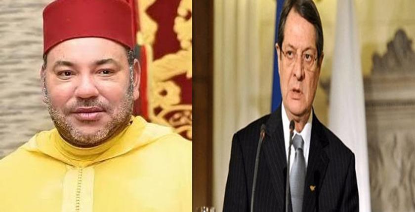 الملك محمد السادس يعرب عن ارتياحه للعلاقات التي تجمع المغرب بجمهورية قبرص 